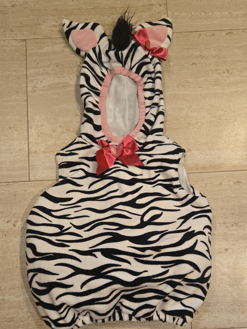 Koala Kids Zebra Print Hooded Costume